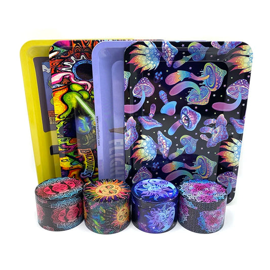 Rolling Tray And Grinder Set 18X12.5cm